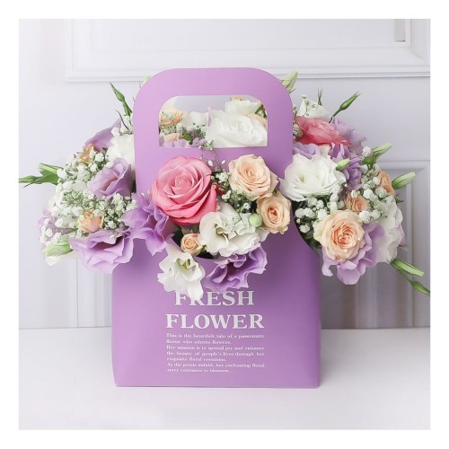 Lilac Lisianthus Flower Bag